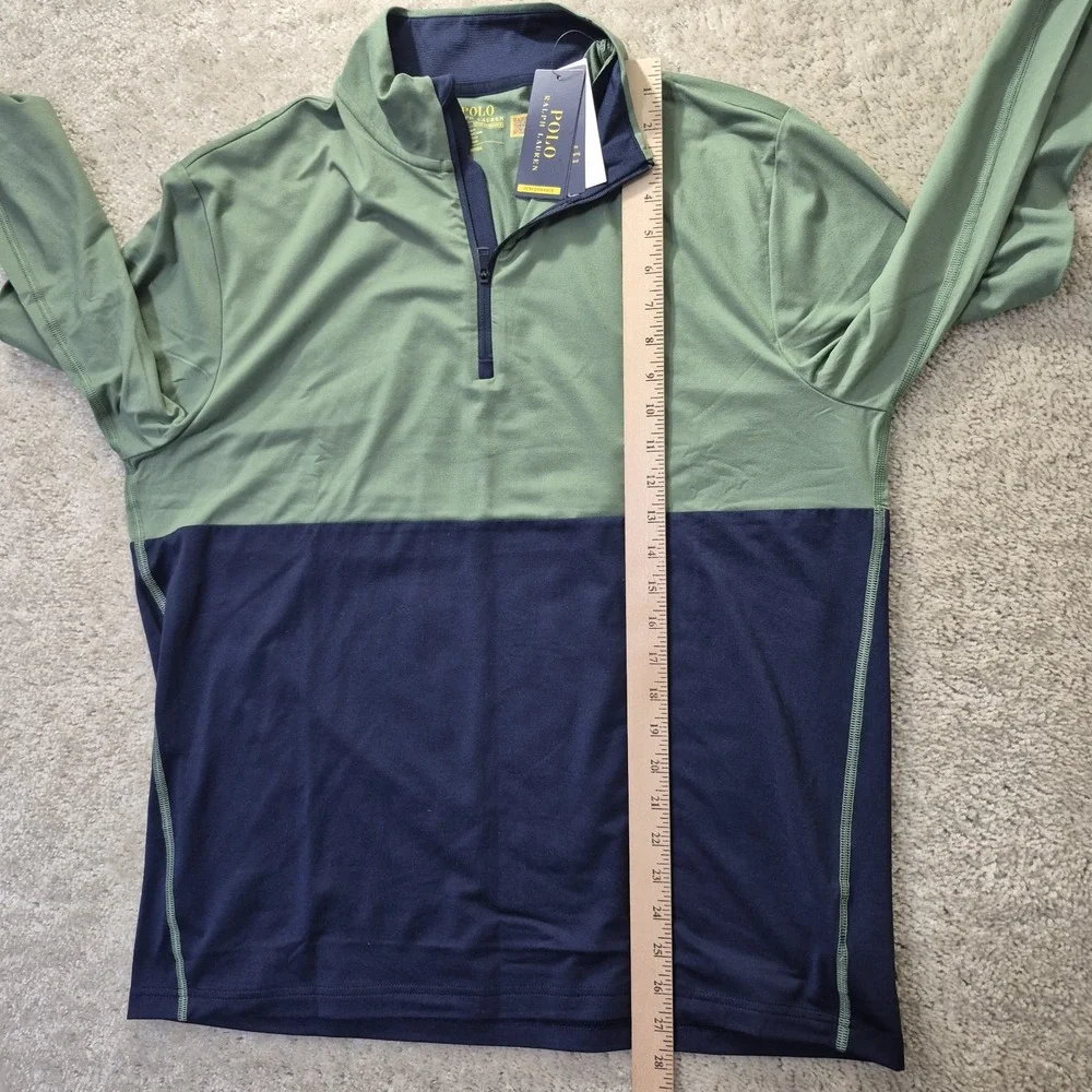Polo Ralph Lauren Performance Pullover Top Mens Large Green Stretch Outdoor Golf